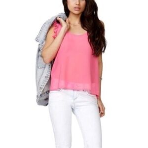 NWT Forever 21 Hot Pink Sheer Tank